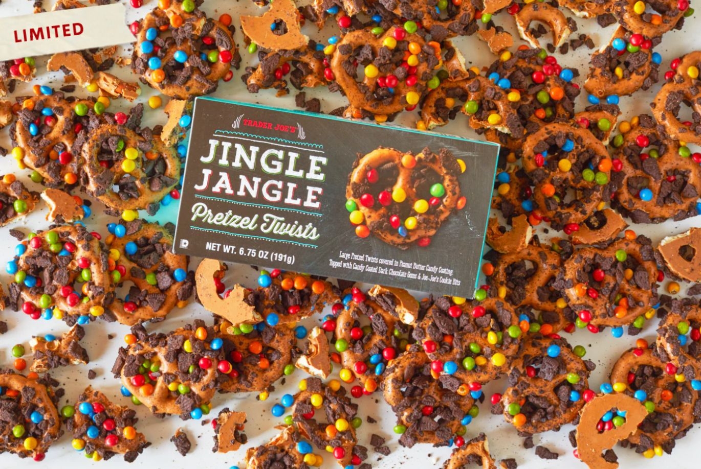 Jingle Jangle Pretzel Twists box from Trader Joe's