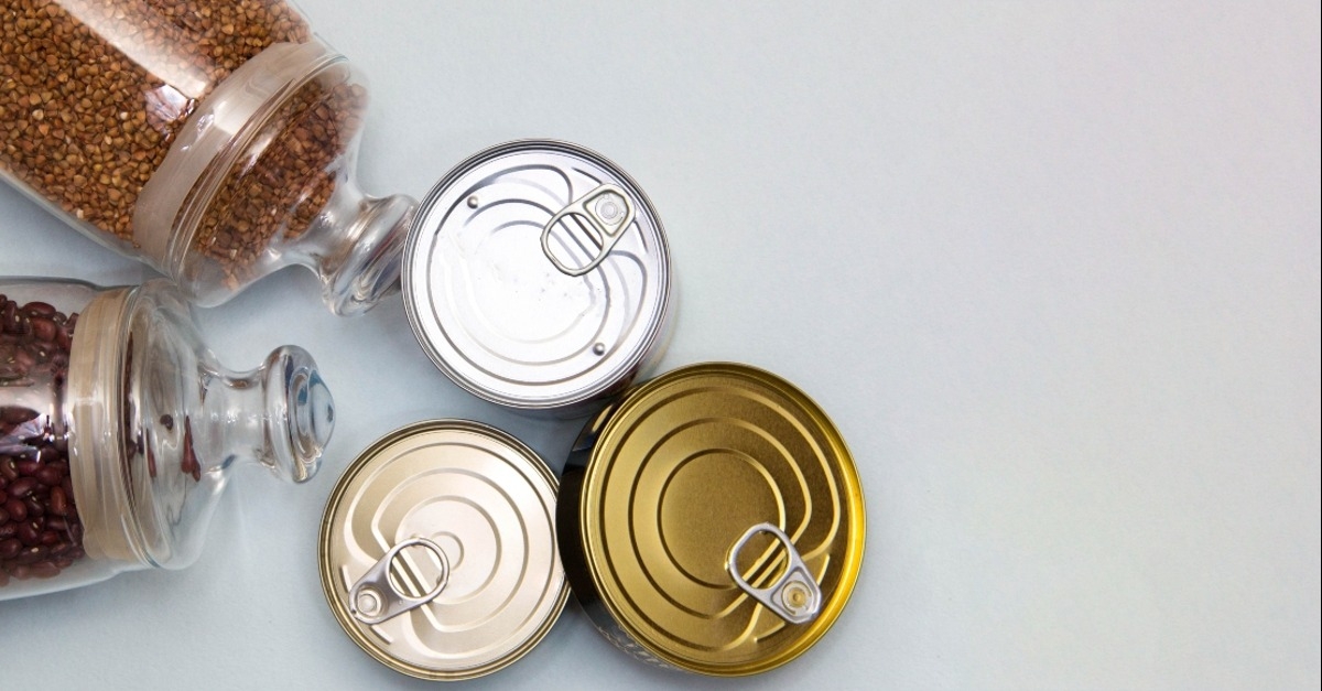 canned food in tin cans