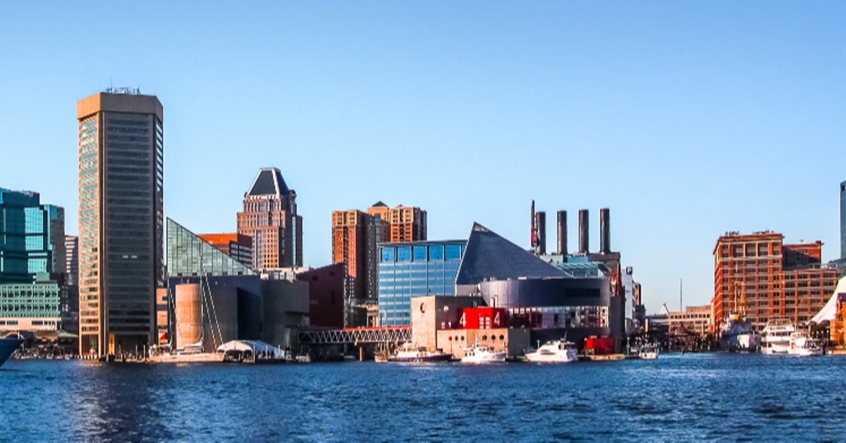 Baltimore downtown skyline panorama