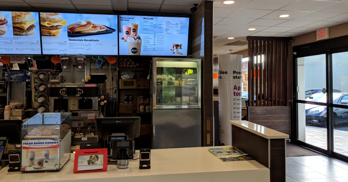 order counter inside a McDonalds