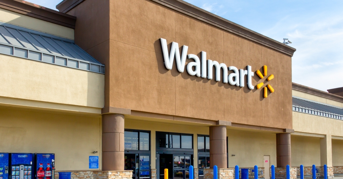 Walmart store exterior and trademark logo
