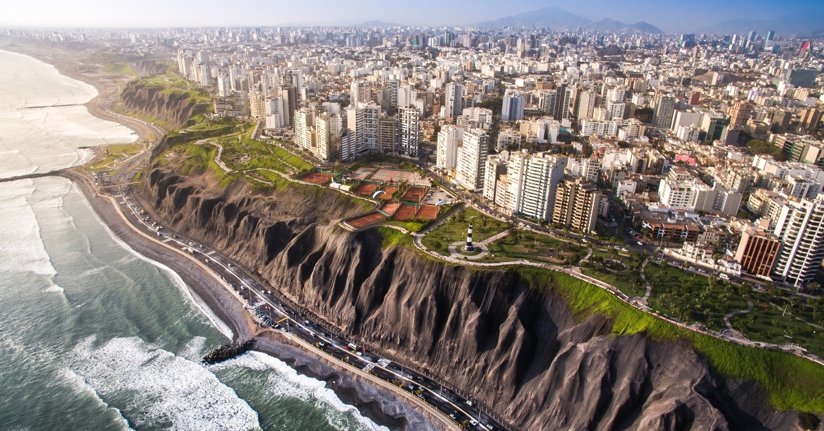panoramic view of Lima from Miraflores