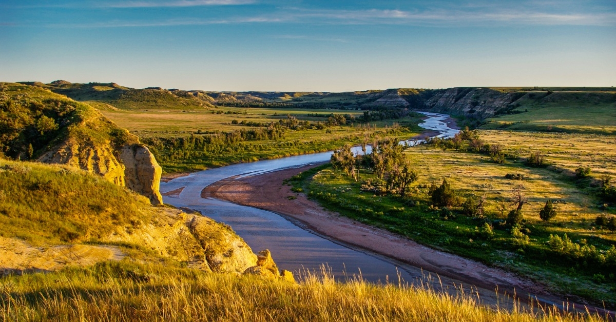 beautiful shot of north dakota badlands