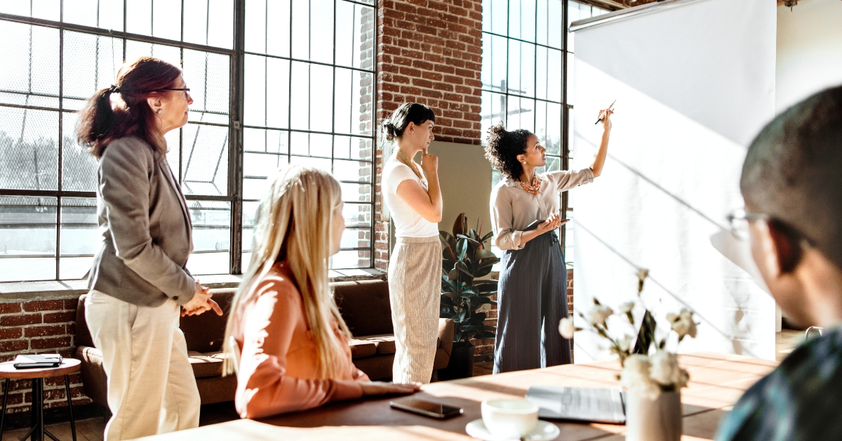 business team working together