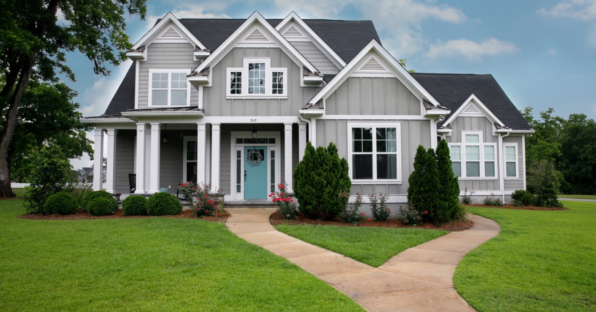 beautiful cottage house with trees