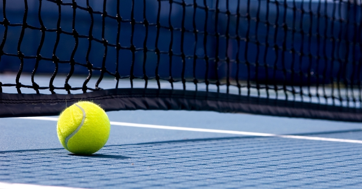 tennis ball on the court