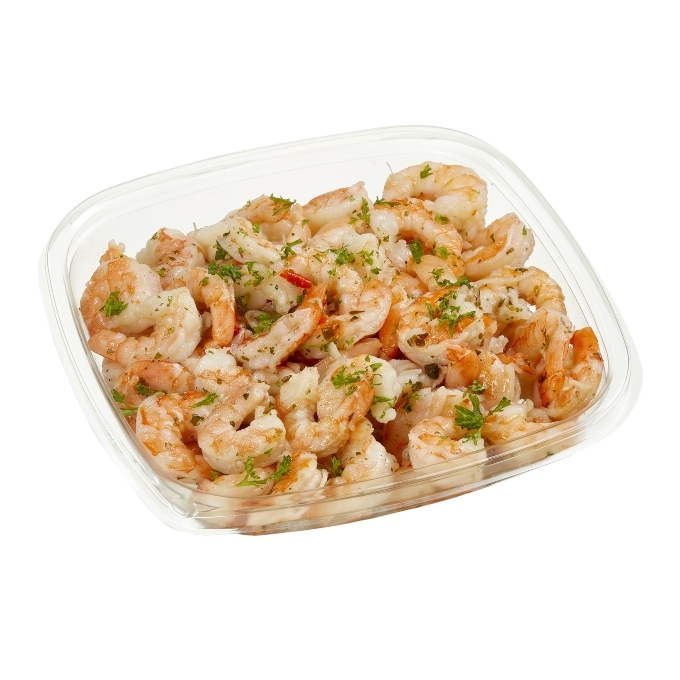 A package of Kirkland Signature cilantro lime shrimp