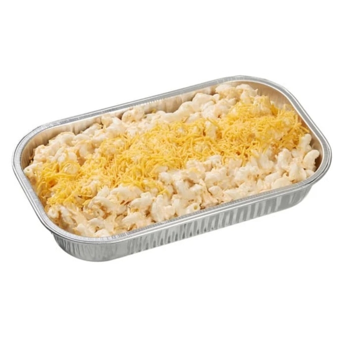 A package of Kirkland Signature mac and cheese
