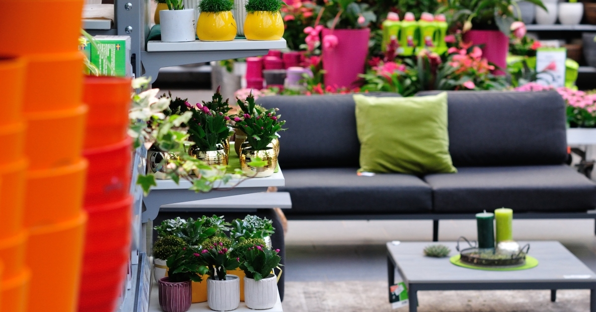 interior design in garden centre