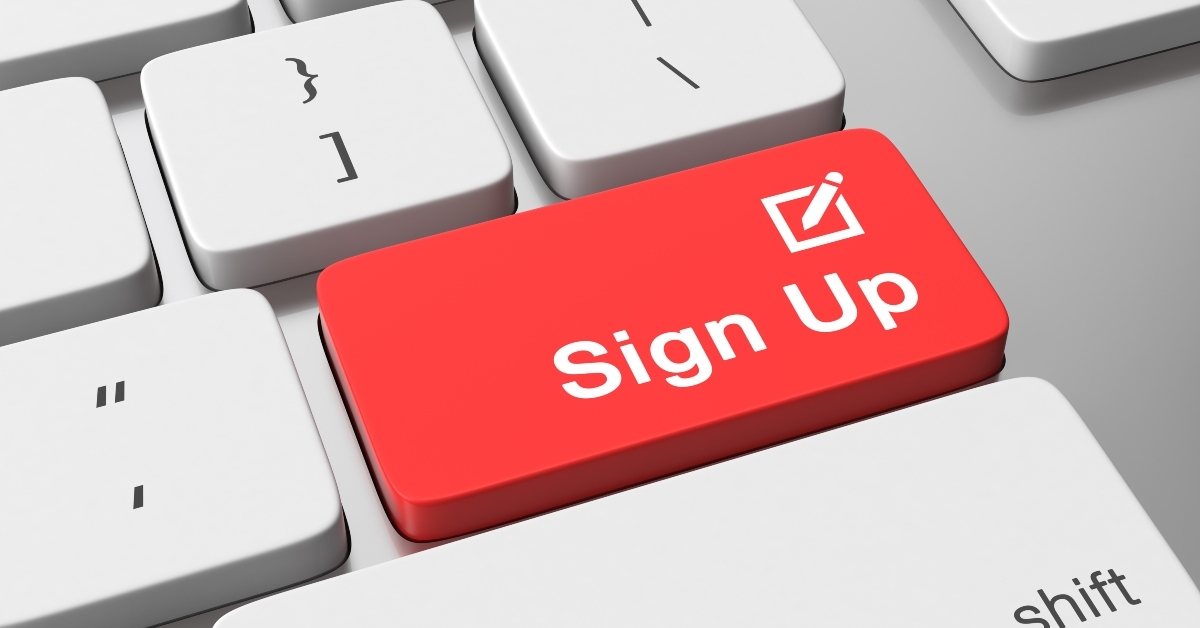 Sign up text on keyboard button