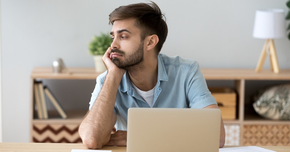 tired male student