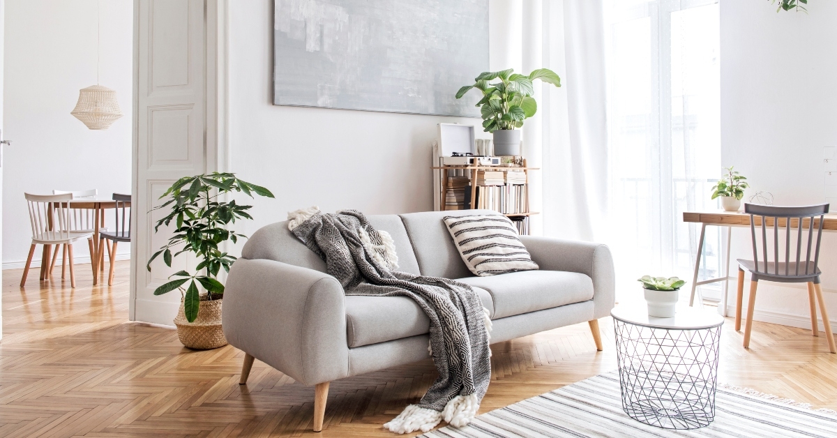 living room with design furniture