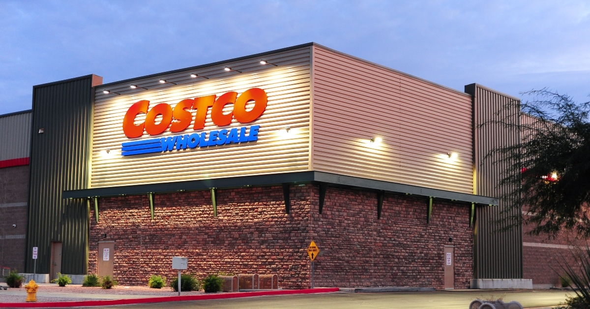 sign and brand logo of a Costco Wholesale store