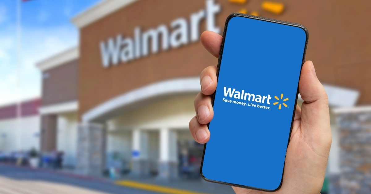 Walmart retailer delivery application on smartphone