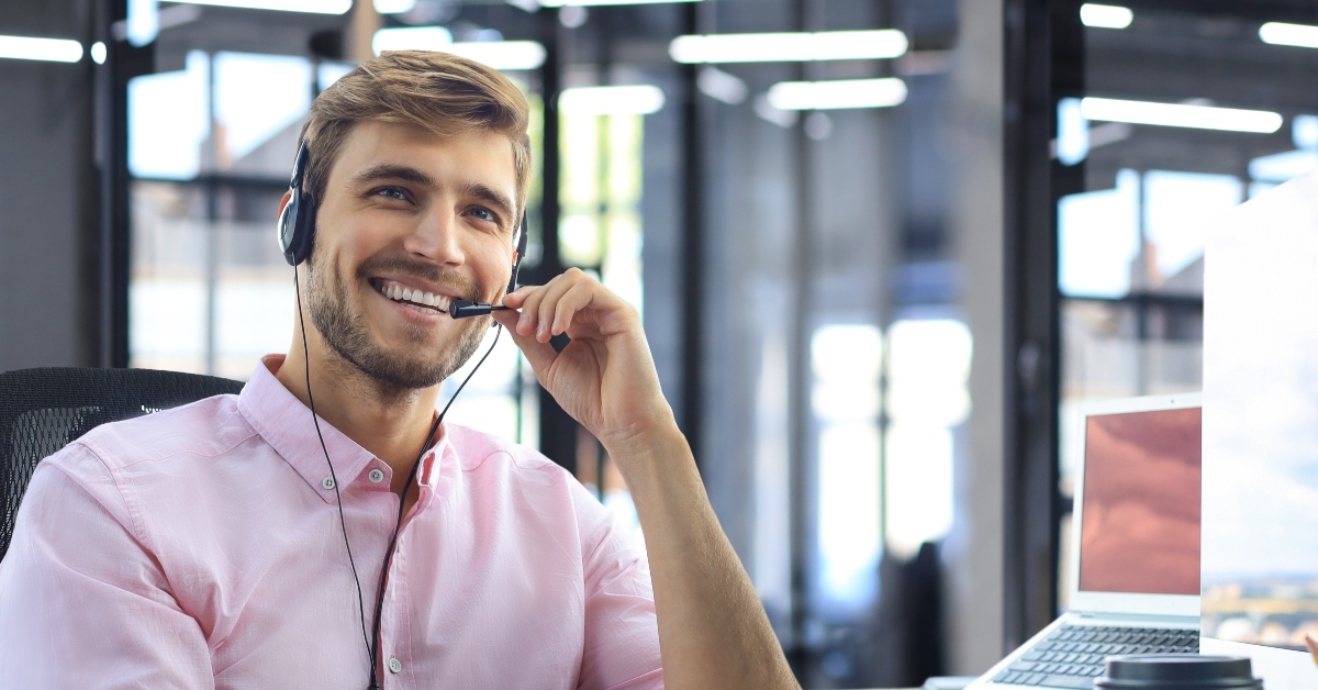male call centre operator