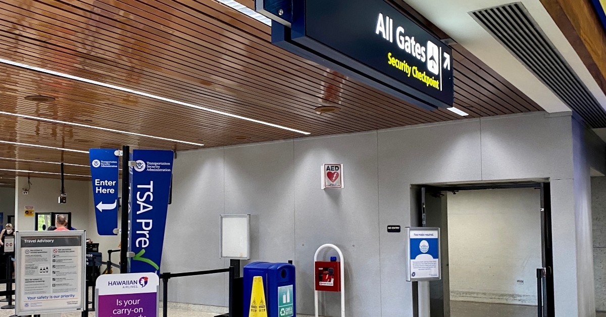 TSA Pre Check security screening area