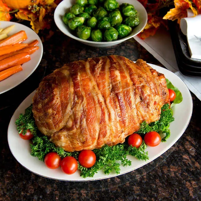 bacon-wrapped turducken