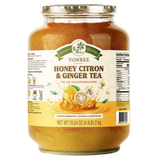 Vonbee honey citron and ginger tea