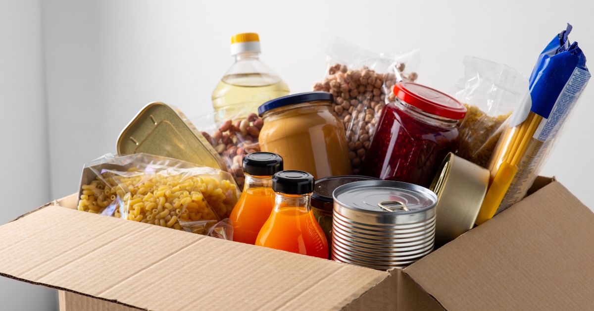food in donation box