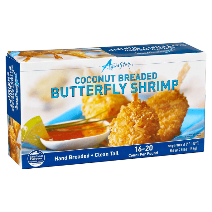 Costco Aqua Star coconut breaded butterfly shrimp