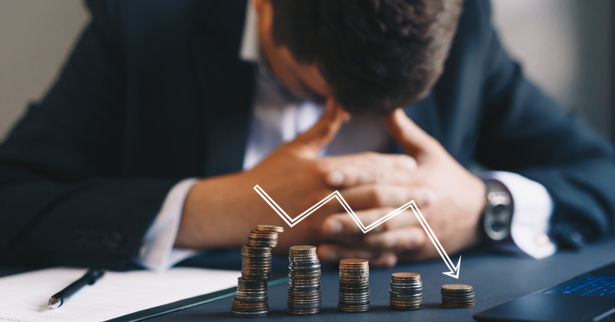 depressed businessman lost his business