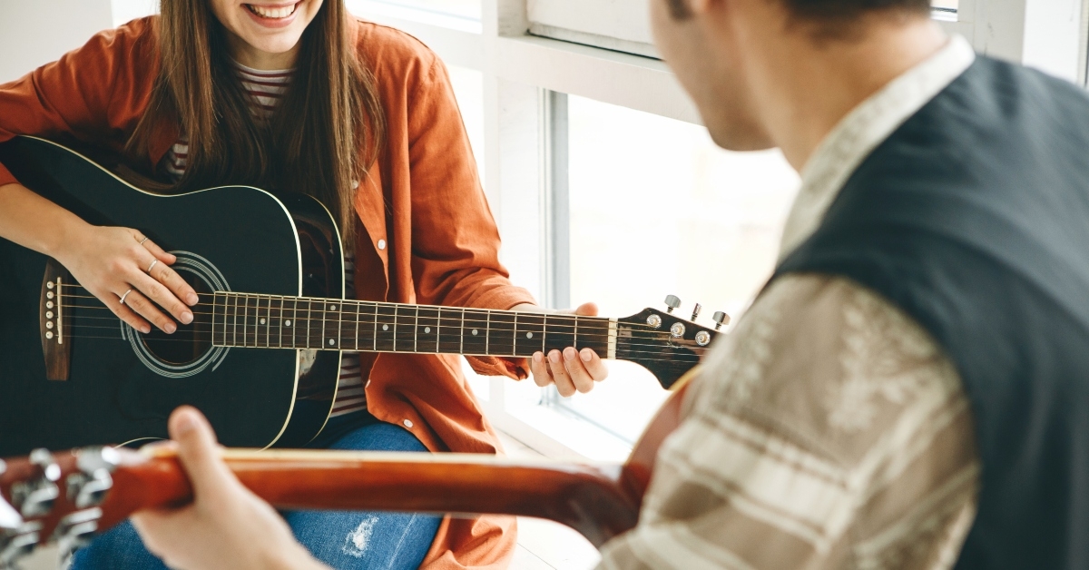 learning to play the guitar 