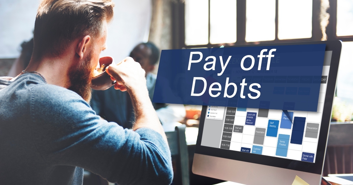 pay off debts concept