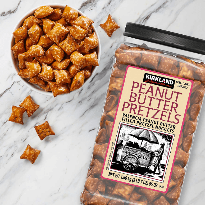 Costco Kirkland Signature peanut butter filled pretzel nuggets