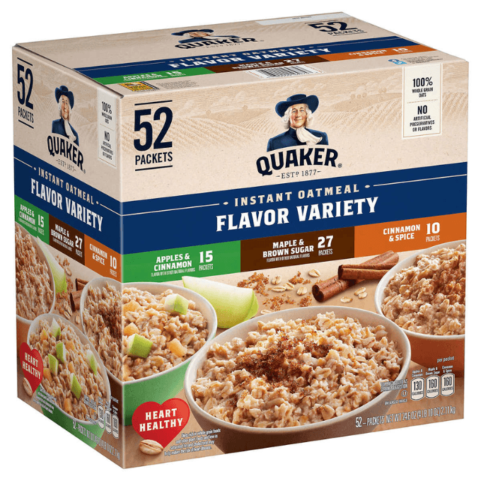 Costco Quaker Oats instant oatmeal