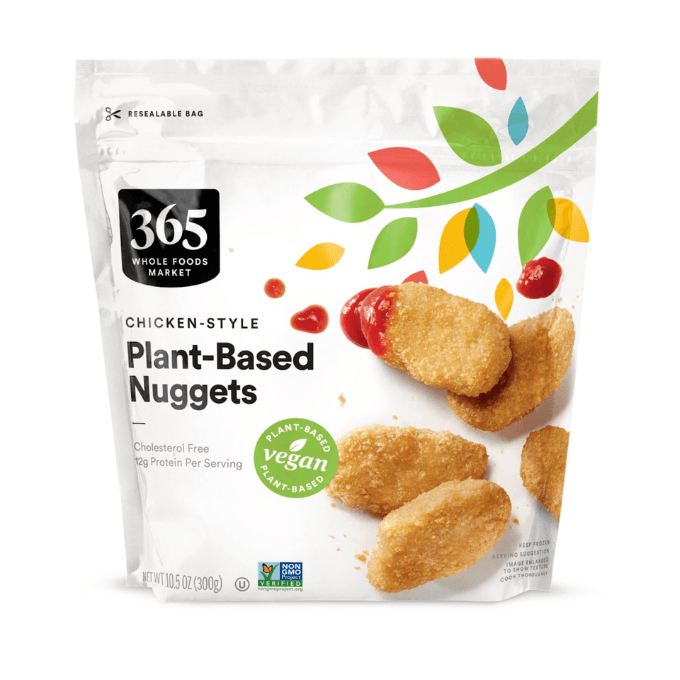 365 by Whole Foods Market chicken style plant-based nuggets