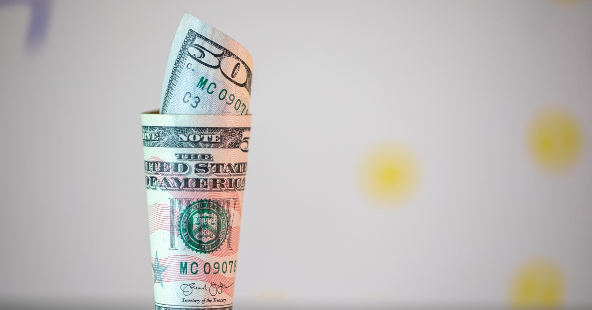 roll of fifty US dollars