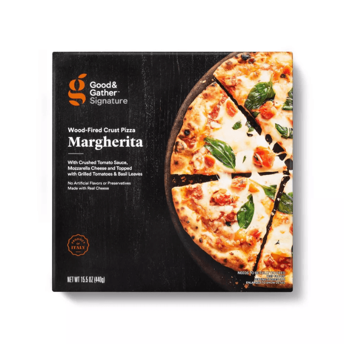 Target Good Gather margherita pizza