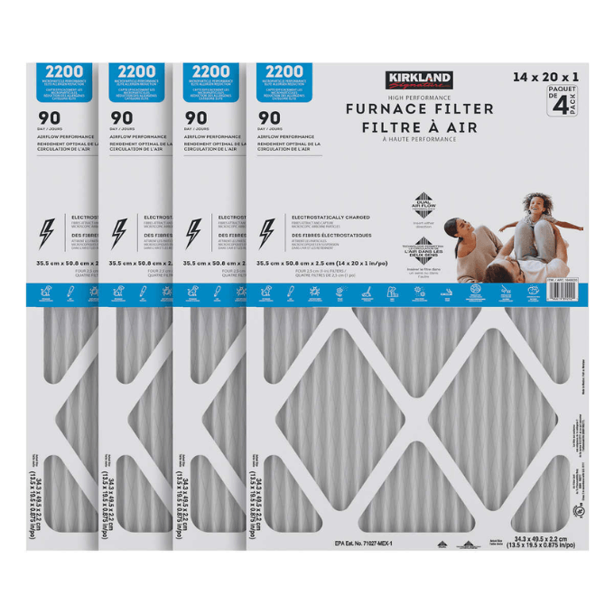 costco-Kirkland Signature 2200 High Performance Furnace Filters 