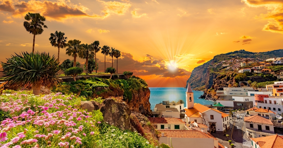 Camara de Lobos village in Madeila island Portugal