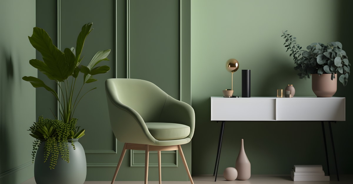 console table and and chair in study room