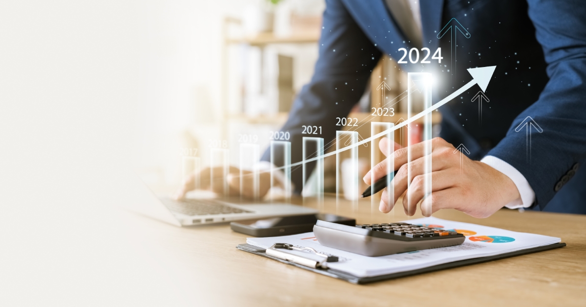 businessman calculating financial data for long term investments