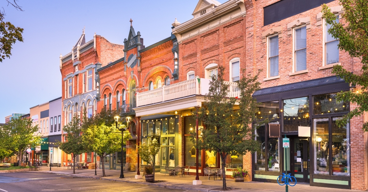Provo Utah USA downtown on center street