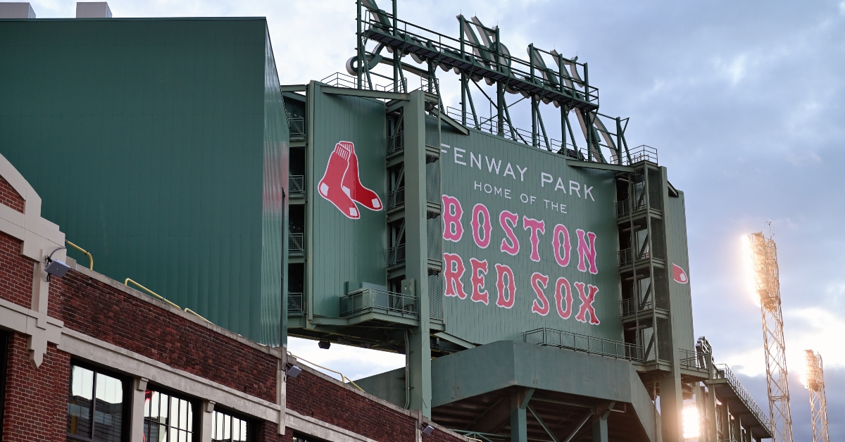 Fenway Park on a game night in Boston 