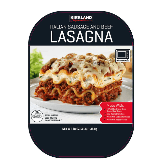 Costco-Kirkland Signature Italian Sausage and Beef Lasagna