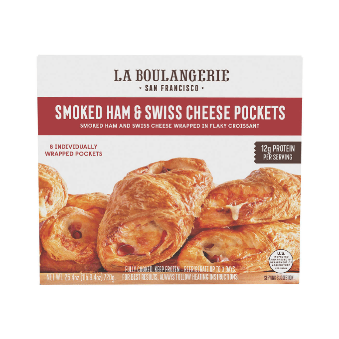 Costco-La Boulangerie Smoked Ham and Swiss Pockets
