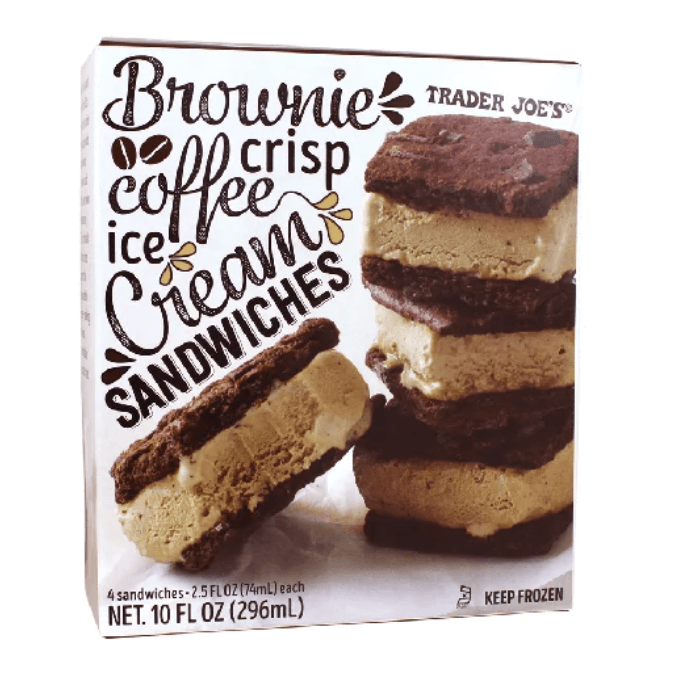 Trader Joe's-Brownie Crisp Coffee Ice Cream Sandwiches