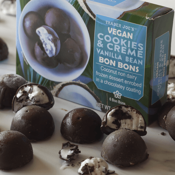 Trader Joe's-Vegan Cookies & Cream Vanilla Bean Bon Bons