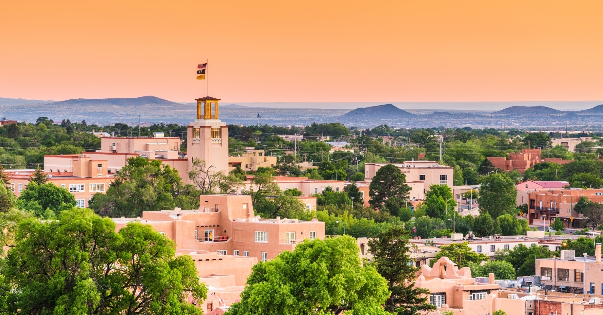 A view of Santa Fe, New Mexico