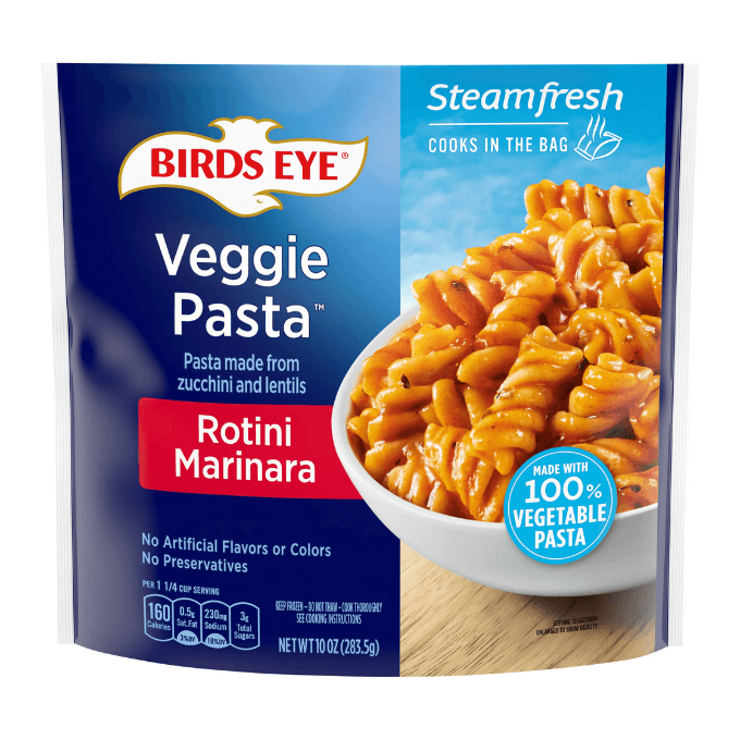 Walmart-Birds Eye Veggie Pasta Rotini with Marinara Sauce