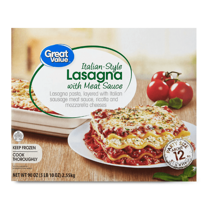 Walmart-Great Value Italian-Style Lasagna with Meat Sauce
