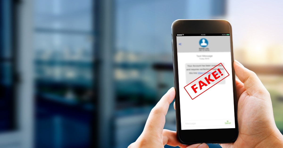 scam alert message appears on smartphone.