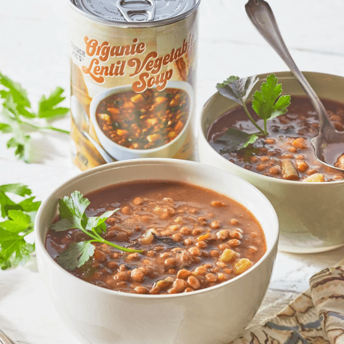 Trader Joe's - organic lentil vegetable soup  