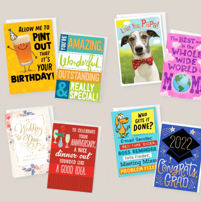 A set of greeting cards
