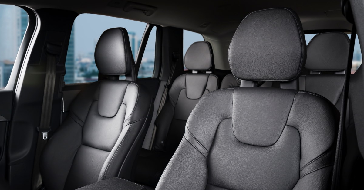 suv car interior with leather seats