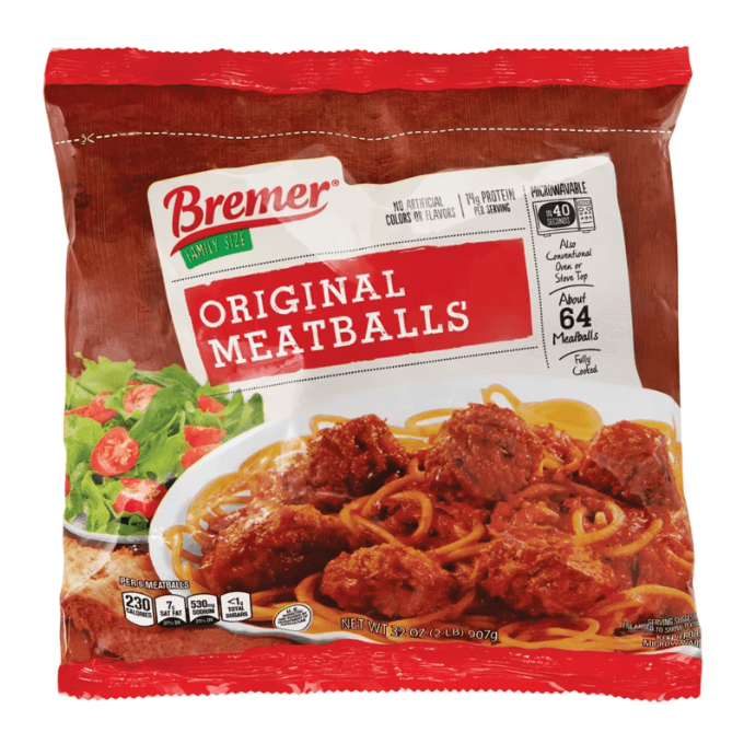 Aldi-Bremer original meatballs